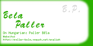 bela paller business card